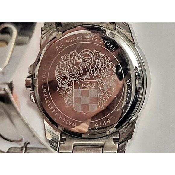 Vince Camuto Swarovski Crystal Bracelet Watch Silver-Tone Women’s Multi-Function - Picture 9 of 14